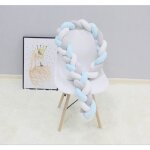 3m tour de lit bb coussin serpent coussin tress pare - chocs velours tour de canap souple blanc + ...