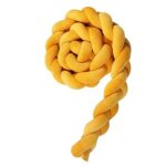 3m tour de lit coussin serpent coussin tress� pare - chocs velours protection b�b� - jaune