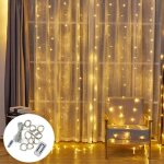 3m x 2m - blanc chaud - rideau lumineux féerique à led avec télécommande usb guirlande lumineuse de noël ... 3m x 2m - blanc chaud - rideau lumineux féerique à led avec télécommande usb guirlande lumineuse de noël ...