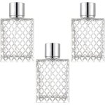 3pcs 100 ml bouteilles de parfum carres en verre vaporisateur vide atomiseur pour liquide de parfum