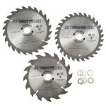 3pc 150mm lames de scie circulaire tct 16 / 24 / 30 tpi et adaptateur réducteur bagues te866 3pc 150mm lames de scie circulaire tct 16 / 24 / 30 tpi et adaptateur réducteur bagues te866