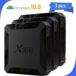 3pcs boitier iptv android 10. 0 smart tv box android media player 2go + 16go hd 4k / 3d 2. 4 / 5ghz wifi ...
