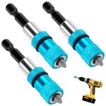 3pcs porte - embouts cloison s�che porte embout visseuse porte - embout magn�tique 1 / 4 hexagonale avec ...