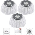 3pcs ttes microfibre balai mop heads rechange rond ttes mop rotation  360 pour balais serpillre rotatif ...