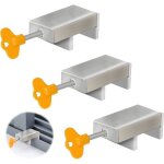 3pcs verrou baie coulissante serrure fenetre coulissante serrure de scurit pour enfants avec cl arrt ...