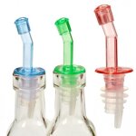 3x bouchons bec verseur colors bouteille vin alcool huile olive avec capuchon