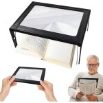 3x loupe de lectureloupe grossissante avec 12 lumineuse led et support pliant mains libresloupe eclairante ...