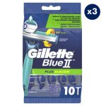 Rasoirs jetables - gillette - blue ii plus - 3x10 - confort optimal - pour homme