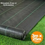 3x25m toile de paillage couverture de sol en tissu anti mauvaises herbes rsistantes large ground master ...