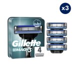 3x4 lames de rasoirs mach 3 gillette