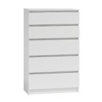 3xeliving commode lgante et spacieuse demi 5 tiroirs 70 cm blanche parfaite pour le salon le bureau ...