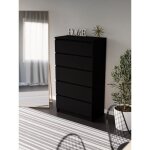 3xeliving commode lgante et spacieuse demii 5 tiroirs 70 cm parfaite pour le salon le bureau la chambre ...