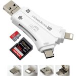 4 en 1 i lecteur flash usb micro sd & tf lecteur de carte adaptateur pour iphone pour ipad macbook android ...