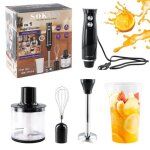 4 en 1 mixeur plongeant multifonction 500w lame double en acier inoxydable