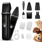 Tondeuse pour animaux - aimiuvei - 4 en 1 - sans fil - silencieuse - sabots 3 / 6 / 9 / 12 mm