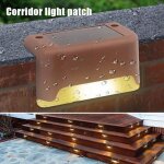 4 - 8 pi�ces led lumi�res solaires ext�rieur �tanche jardin lumi�re led solaire escalier cl�ture lampe ...