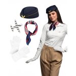 4 accessoires dguisement htesse de lair femme bleu turquoise ciel marine - accessoire de dguisement ...