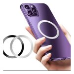 4 anneau magn�tique universel acier inox + plaque fer autocollante pour coque ou t�l�phone ? compatible ...