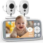 4 babyphone 2 cameras vision nocturne infrarouge invisible hd 720p interphone bidirectionnel berceuses ...