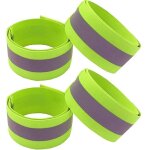 4 bande r�fl�chissante brassard s�curit� - haute visibilit� v�lo running enfant - �lastique scratch fluo. ...