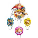 Bougies anniversaire - amscan - pat patrouille - multicolore - lot de 4 - sous licence officielle