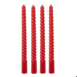 4 bougie - b�tons twist many rouge 180g - atmosphera cr�ateur dint�rieur