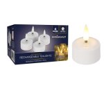 4 bougies chauffe - plats led blanc chaud 3. 8cm
