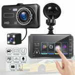 4? camra de voiture full hd 1080p double camra 170 embarque enregistreur de conduite