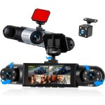 4 canaux dashcam 1080p avant / gauche / droite / arri�re gps 360� �cran 316 boucle vision nocturne d�tection ...