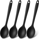 4 cuillres en silicone anti - adhsives - cuillres de service en silicone - cuillres  mlanger pour ...
