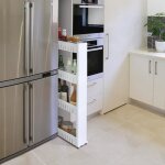 4 tages etagre de rangement armoires de cuisine chariot de stockage meuble de rangement  roulettes ...