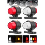 4 feux de gabarit encombrement led blanc rouge orange n�on 12v 24v position lat�raux bras caoutchouc ...