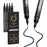 4 feutres acryliques noirs pointe fine 0. 7mm pour bois verre pneu pierre travaux pr�cis et d�tails artistique ...