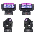 4 jeux de lumiere professionnel pack 2 quad8fx afx light + 2 lyres gobo dmx puissantes ! pa dj led mix ...