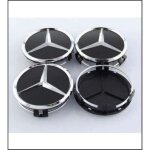 4 logos emblème mercedes jante cache moyeu centre de roue insigne noir 75mm 4 logos emblème mercedes jante cache moyeu centre de roue insigne noir 75mm