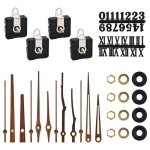 4 m�canisme horloge couple �lev� mouvement dhorloge quartz avec 4 paire aiguilles en bois et 2 set chiffre ...