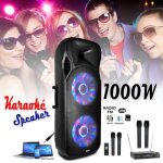Pack enceinte sono karaok 1000w portable mooving magic - sound1000 - enceinte ecran avec pied - 4 micros ...