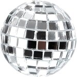 4 mini boules miroir a facette couleur - argenter