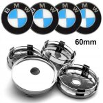 4od60mm bmw logo chrome retrofit cache moyeu roue modifies jante emblmes bleu + argent