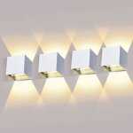 4 pack applique murale led 12w etanche ip65 rglable applique murale exterieur up down design 6000k blanchelum ...