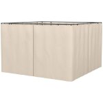 4 parois lat�rales pour pavillon de jardin - outsunny - rot�ger de la pluie vent soleil - 352 x 205 cm ...