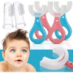 4 pcs brosse à dent enfant et bébé en forme de u et 2 pcs doigtier brosse à dent masse les gencives et ... 4 pcs brosse à dent enfant et bébé en forme de u et 2 pcs doigtier brosse à dent masse les gencives et ...