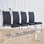 4 pcs chaises de salle a manger dossier hautchaises de cunsine moderne rembourrées en similicuir pieds ... 4 pcs chaises de salle a manger dossier hautchaises de cunsine moderne rembourrées en similicuir pieds ...