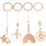 4 pcs nordique bébé jouet anneau dentition pendentif bébé bois sans accessoire de gym pour portique déveil ... 4 pcs nordique bébé jouet anneau dentition pendentif bébé bois sans accessoire de gym pour portique déveil ...
