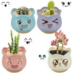 4 pcs pot de fleur en céramique blanc bleu rose jaune avec 4 pcs plateau en bambou cache pot ronde petite ... 4 pcs pot de fleur en céramique blanc bleu rose jaune avec 4 pcs plateau en bambou cache pot ronde petite ...