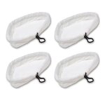 4 pcs tapis microfibre mop  vapeur pour h2o - remplacement propret lingettes pour balais vapeur