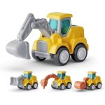 4 pcsvéhicules de chantier jouets enfants - camion jouet jeux enfants 2 ans vehicules voiture jouets ...