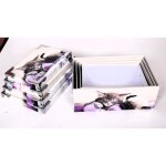 4 petites bo�tes de rangement chat carton imprim� d�cor chats angles poign�es m�tal t 23x15x9 25x165x10 ...