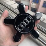 4 pices 135mm cache - moyeu avec logo pour jante en alliage compatible avec audi sline a3 a4 a5 a6 a8 ...