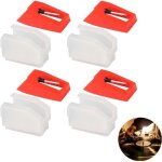 4 pices aiguille tourne disque aiguille diamant de stylet de remplacement pointes de lecture pour tourne ...